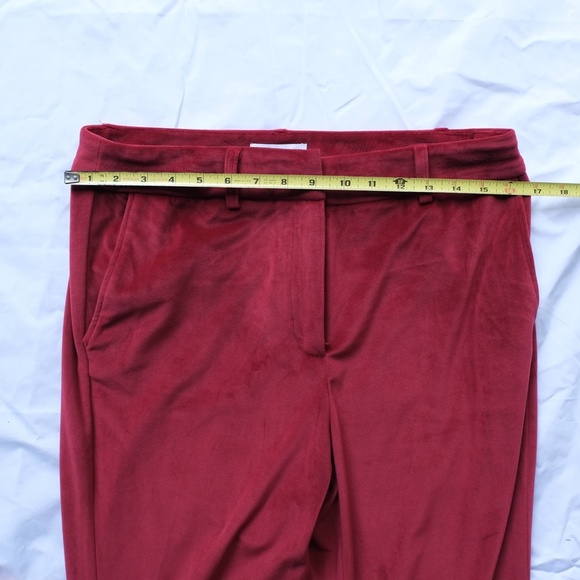 Chic Women's Boot Cut Pants in Rich Red - Picture 6 of 8